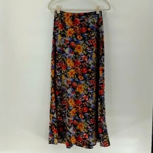 Happening in the present maxi floral skirt size XS elastic waist lightweight